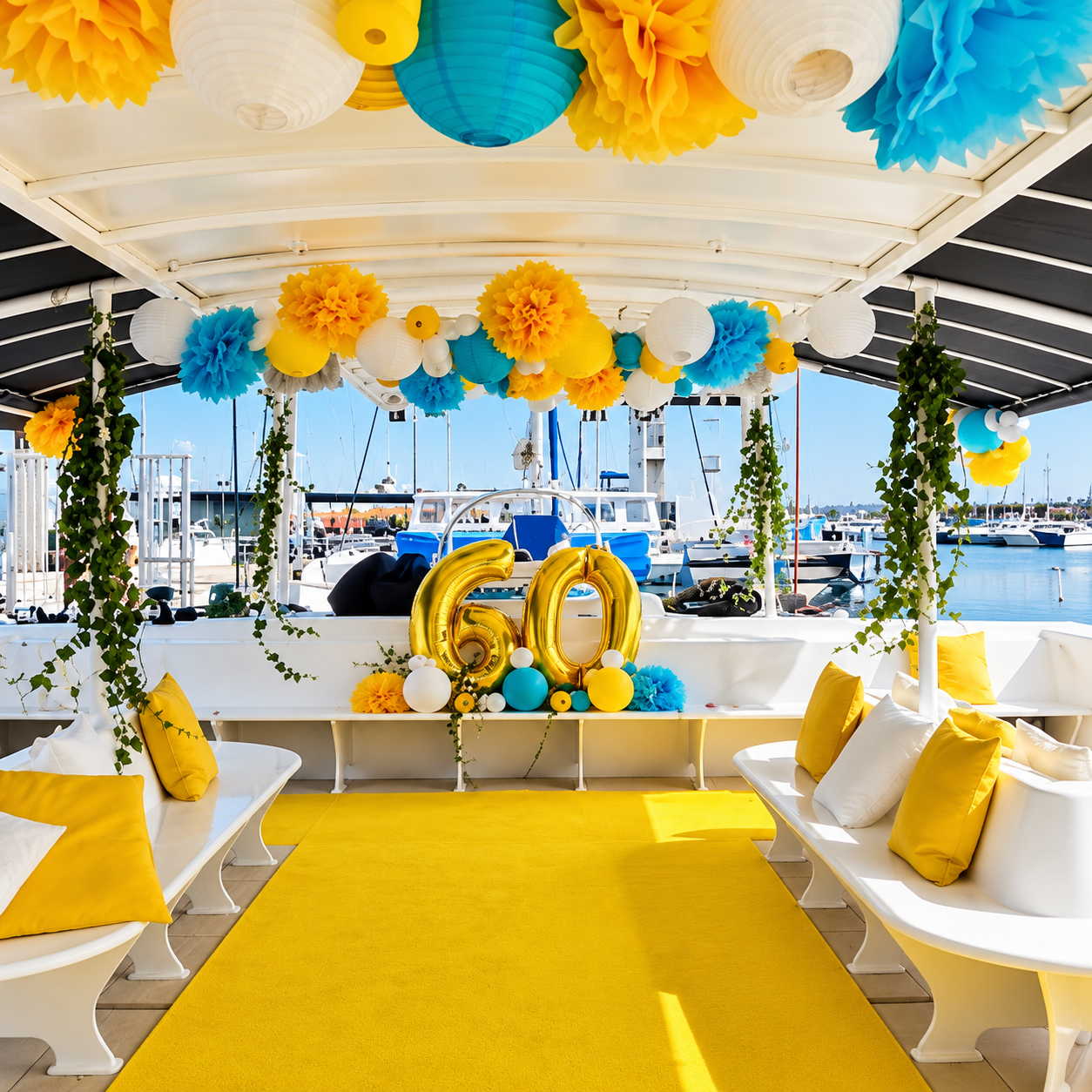 Exemple de décoration pour anniversaire sur yacht – inspiration 5